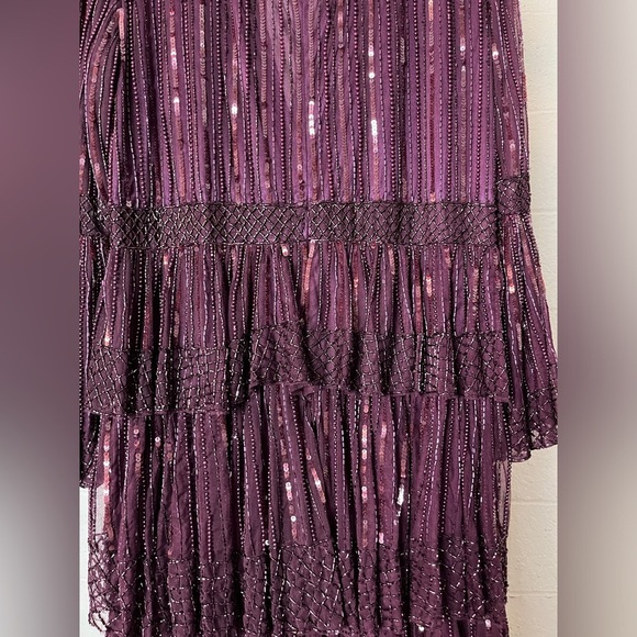 Mac Duggal Purple Long Sleeve Dress - Picture 9 of 15